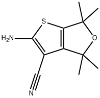 2-氨基-4,4,6,6-四甲基-4,6-二氢-噻吩并[2,3-C]呋喃-3-甲腈分子式结构图