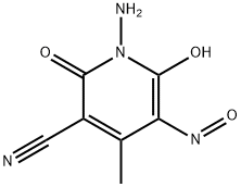 3-Pyridinecarbonitrile,  1-amino-1,2-dihydro-6-hydroxy-4-methyl-5-nitroso-2-oxo-分子式结构图