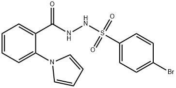 4-BROMO-N'-[2-(1H-PYRROL-1-YL)BENZOYL]BENZENESULFONOHYDRAZIDE分子式结构图