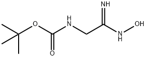 N-[(2Z)-2-氨基-2-羟亚胺基-乙基]氨基甲酸叔丁酯分子式结构图