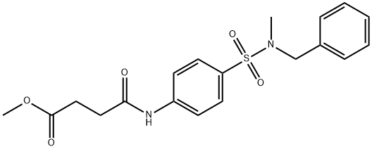 methyl 4-[(4-{[benzyl(methyl)amino]sulfonyl}phenyl)amino]-4-oxobutanoate分子式结构图