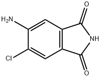 5-氨基-6-氯异吲哚啉-1,3-二酮分子式结构图