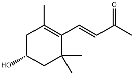 (3R)-3-羟基-Β-紫罗兰酮分子式结构图