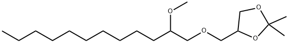 4-[[[2-(Methoxy)dodecyl]oxy]methyl]-2,2-dimethyl-1,3-dioxolane分子式结构图