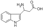 3-氨基-3-(1H-吲哚-3-基)丙酸分子式结构图