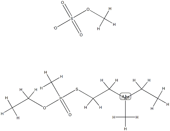 2-(ethoxy-methyl-phosphoryl)sulfanylethyl-ethyl-methyl-sulfanium分子式结构图