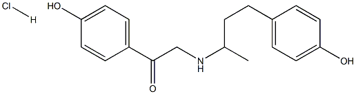 2-(4-(4-羟基苯基)丁-2-基氨基)-1-(4-羟基苯)乙酮盐酸盐分子式结构图