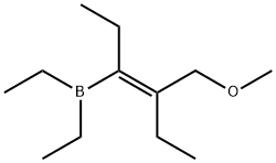 Diethyl[(Z)-1-ethyl-2-(methoxymethyl)-1-butenyl]borane分子式结构图