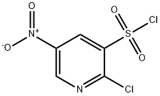 2-氯-5-硝基吡啶-3-磺酰氯化分子式结构图