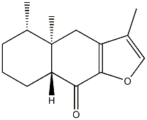 (4aR)-4a,5,6,7,8,8aα-Hexahydro-3,4aβ,5β-trimethylnaphtho[2,3-b]furan-9(4H)-one分子式结构图