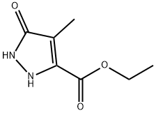 4-甲基-5-羟基吡唑-3-甲酸乙酯分子式结构图