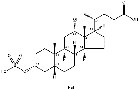 Cholan-24-oic acid, 12-hydroxy-3-(sulfooxy)-, disodium salt, (3α,5β,12α)- (9CI)分子式结构图