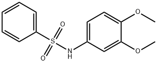 N-(3,4-二甲氧基苯基)苯磺酰胺分子式结构图