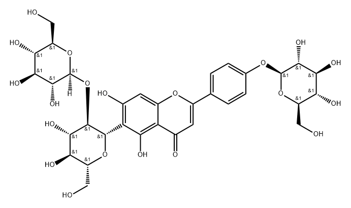 异肥皂草苷2''-O-葡萄糖苷分子式结构图