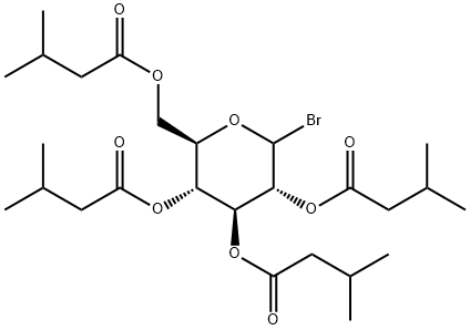 2-O,3-O,4-O,6-O-Tetrakis(3-methylbutanoyl)-D-glucopyranosyl bromide分子式结构图