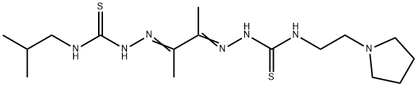 4-(2-Methylpropyl)-4'-[2-(pyrrolidin-1-yl)ethyl][1,1'-(1,2-dimethyl-1,2-ethanediylidene)bisthiosemicarbazide]分子式结构图