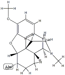 6α-Chloro-4,5α-epoxy-3-methoxy-17-methylmorphinan分子式结构图