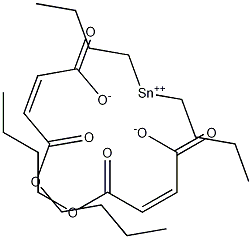 二马来酸丁酯二丁基锡分子式结构图