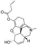 4,5α-Epoxy-17-methylmorphinan-3,6α-diol 3-butanoate分子式结构图