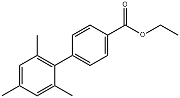 2',4',6'-Trimethylbiphenyl-4-carboxylic acid ethyl ester分子式结构图