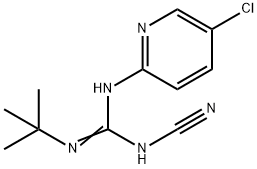 1-tert-Butyl-3-(5-chloro-2-pyridyl)-2-cyanoguanidine分子式结构图