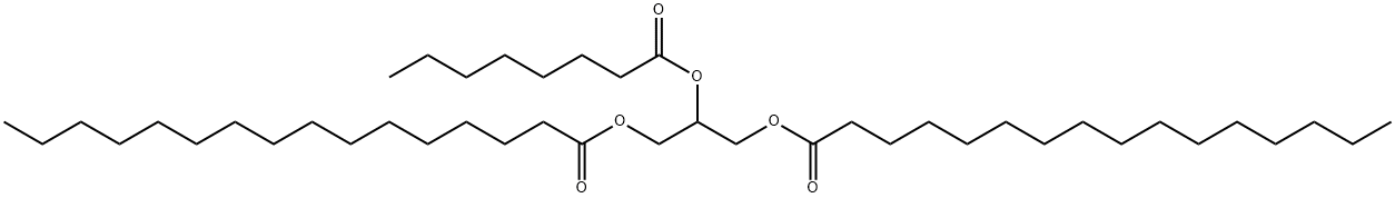 1,3-棕榈酸-2-辛酸甘油三酯分子式结构图