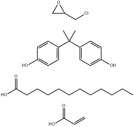 Phenol, 4,4-(1-methylethylidene)bis-, polymer with (chloromethyl)oxirane, dodecanoate 2-propenoate分子式结构图