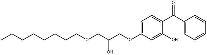 2-hydroxy-4-[2-hydroxy-3-(octoxy)propoxy]phenyl phenyl ketone分子式结构图