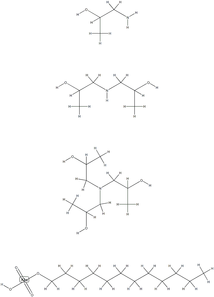 混合异丙醇胺月桂基硫酸盐分子式结构图