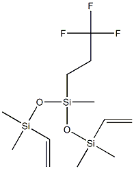 乙烯基封端的二甲基甲基-3,3,3-三氟丙基(硅氧烷与聚硅氧烷)分子式结构图