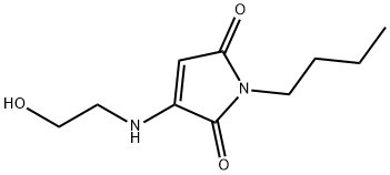 1H-Pyrrole-2,5-dione, 1-butyl-3-[(2-hydroxyethyl)amino]- (9CI)分子式结构图