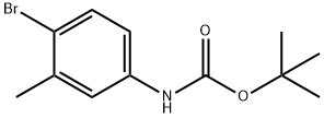 (4-溴-3-甲基苯基)氨基甲酸叔丁酯分子式结构图