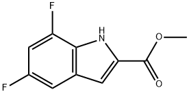 5,7-二氟-1H-吲哚-2-羧酸甲酯分子式结构图