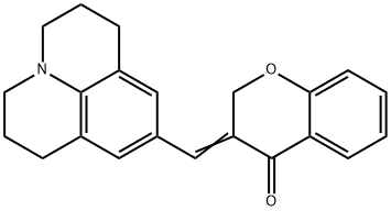 2,3-Dihydro-3-[[(2,3,6,7-tetrahydro-1H,5H-benzo[ij]quinolizin)-9-yl]methylene]-4H-1-benzopyran-4-one分子式结构图