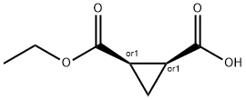 cis-2-(Ethoxycarbonyl)cyclopropanecarboxylic acid分子式结构图