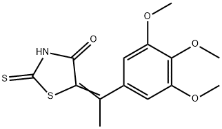 5-(3,4,5-Trimethoxy-α-methylbenzylidene)-2-thioxothiazolidin-4-one分子式结构图