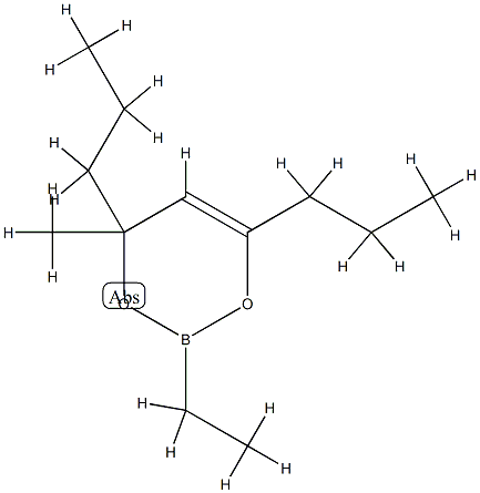 2-Ethyl-4-methyl-4,6-dipropyl-4H-1,3,2-dioxaborin分子式结构图