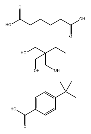 Hexanedioic acid polymer with 2-ethyl-2-(hydroxymethyl)-1,3-propanediol, 4-(1,1-dimethylethyl)benzoate分子式结构图