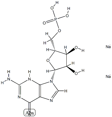 6-硫代-5'-鸟苷酸二钠盐分子式结构图