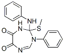 2,3-Dihydro-2-(methylthio)-3-phenyl-2-(phenylamino)-1H-1,3,5-triazepine-6,7-dione分子式结构图