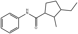 3-Ethyl-2-methyl-N-phenylcyclopentanecarboxamide分子式结构图