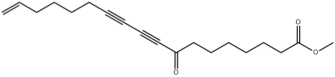 8-Oxo-17-octadecene-9,11-diynoic acid methyl ester分子式结构图