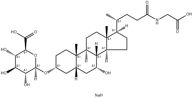 Glycochenodeoxycholic Acid-3-O-β-glucuronide Disodium Salt分子式结构图