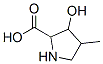 3-Hydroxy-4-methyl-2-pyrrolidinecarboxylic acid分子式结构图