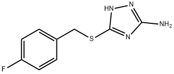 5-[(4-氟苄基)硫代]-1H-1,2,4-3-氨基-1,2,4-三氮唑分子式结构图