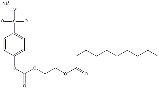 Decanoic acid,2-[[(4-sulfophenoxy)carbonyl]oxy]ethyl ester,sodium salt分子式结构图