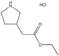 2-(吡咯烷-3-基)乙酸乙酯盐酸盐分子式结构图