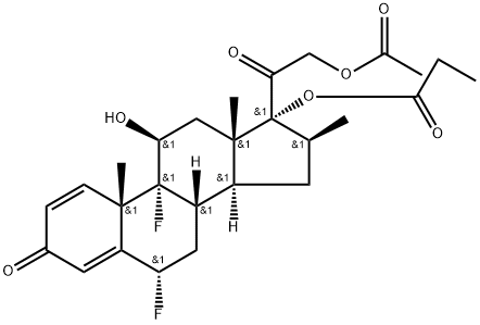 [(6S,8S,9R,10S,11S,13S,14S,16S,17R)-17-(2-acetyloxyacetyl)-6,9-difluoro-11-hydroxy-10,13,16-trimethyl-3-oxo-6,7,8,11,12,14,15,16-octahydrocyclopenta[a]phenanthren-17-yl] propanoate分子式结构图