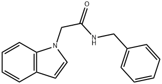 N-benzyl-2-(1H-indol-1-yl)acetamide分子式结构图