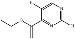 2-氯-4-(1-乙氧基乙烯基)-5-氟嘧啶分子式结构图